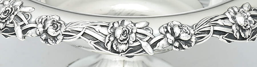 637 (Sterling, Hollowware) 11" Round Pedestal Centerpiece by International Silver-2
