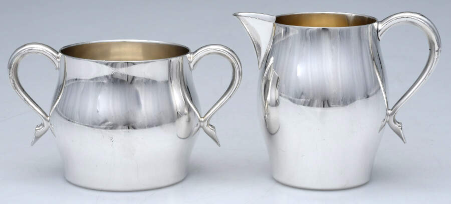 1148 (Silverplate, Hollowware) Mini Creamer & Open Sugar by International Silver-1