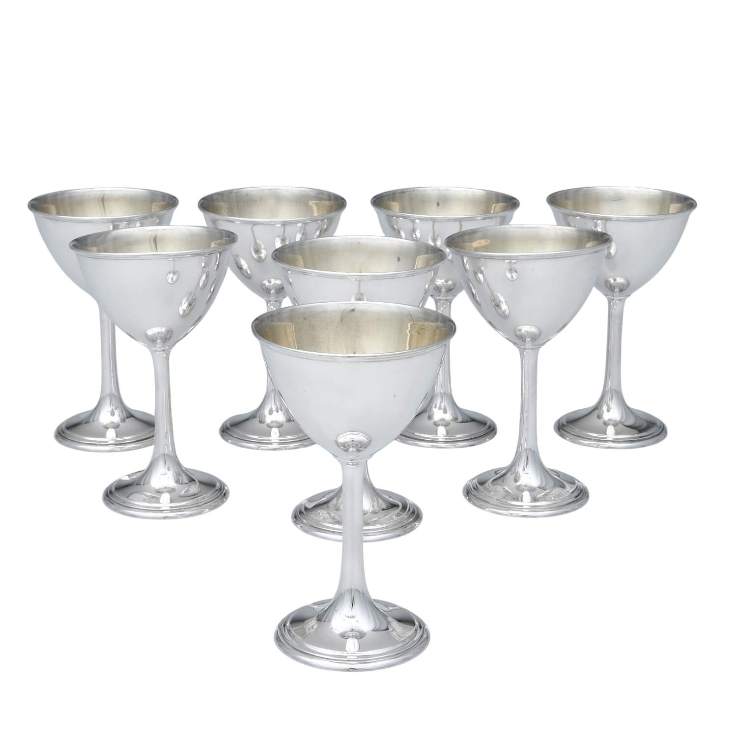 99 (Sterling, Hollowware) (Set of 8) Sterling Liquor Cocktail by International Silver-1