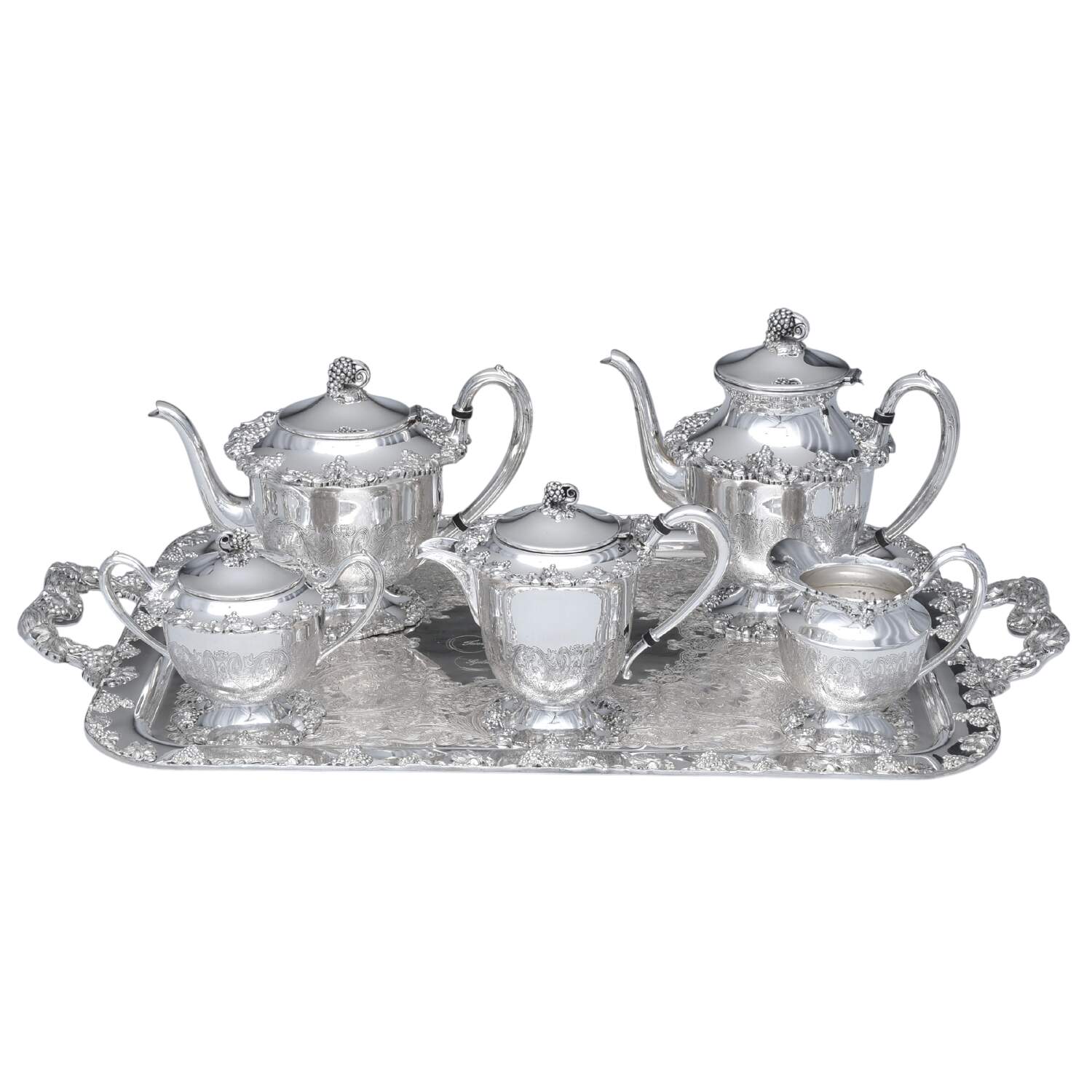 85 (Silverplate, Hollowware) 6 Piece Tea Set (PCP, PTP, PCR, PSU, PPITHM, WTL) by International Silver-1