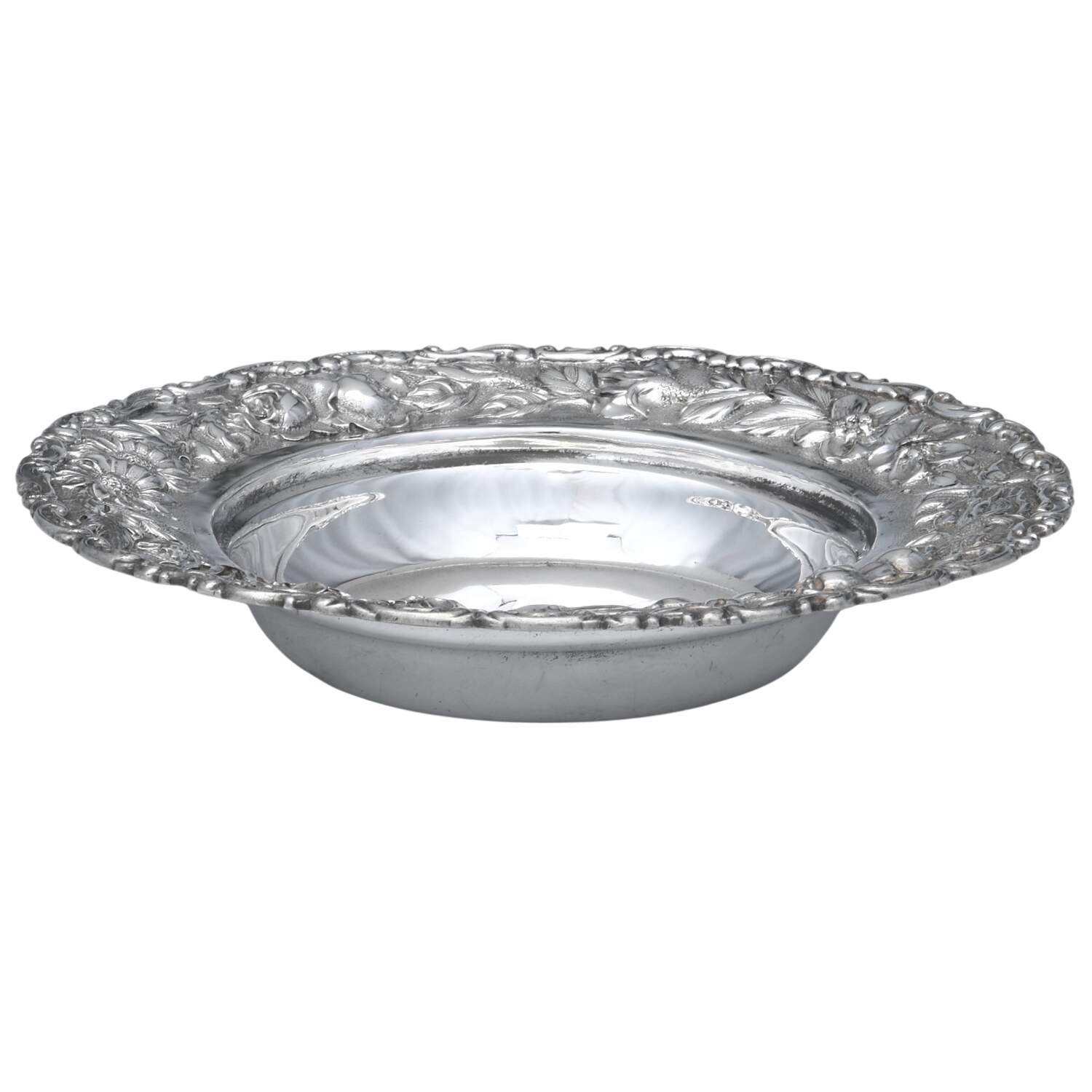 Repousse (Sterling, Hollowware) Round Open Butter by Jenkins & Jenkins-1