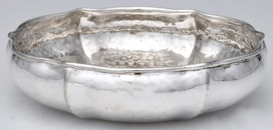 J5A1 (Silverplate, Hollowware) Medium Silverplate Bon Bon Bowl by Job Art-1