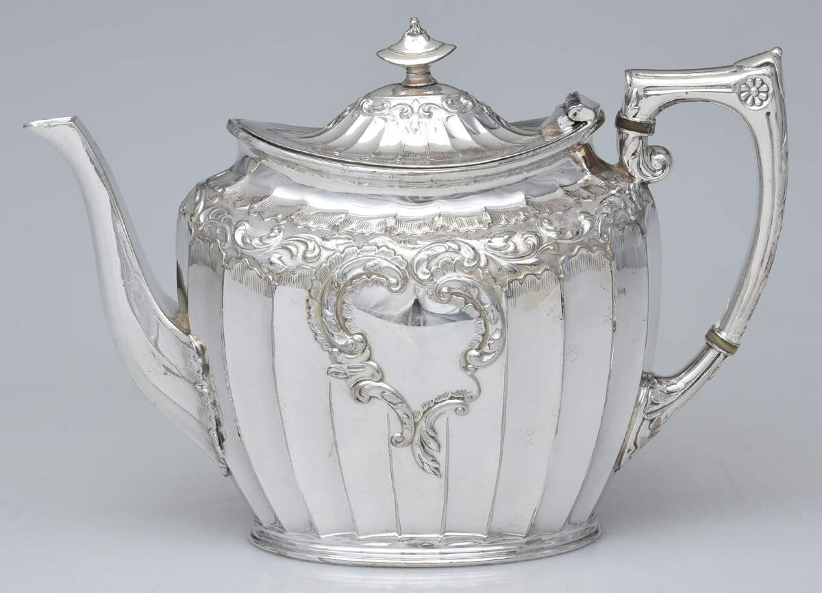 8545 (Silverplate, Hollowware) Teapot by James Dixon & Sons-1