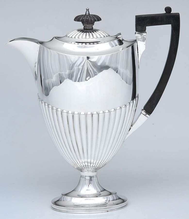 JWD3 (Sterling, Hollowware) Coffee Pot with Wood Handle by John & William Deakin-1