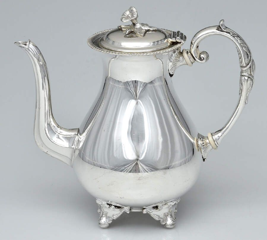 P785 (Silverplate, Hollowware Silverplate Coffee Pot by John Turton-1