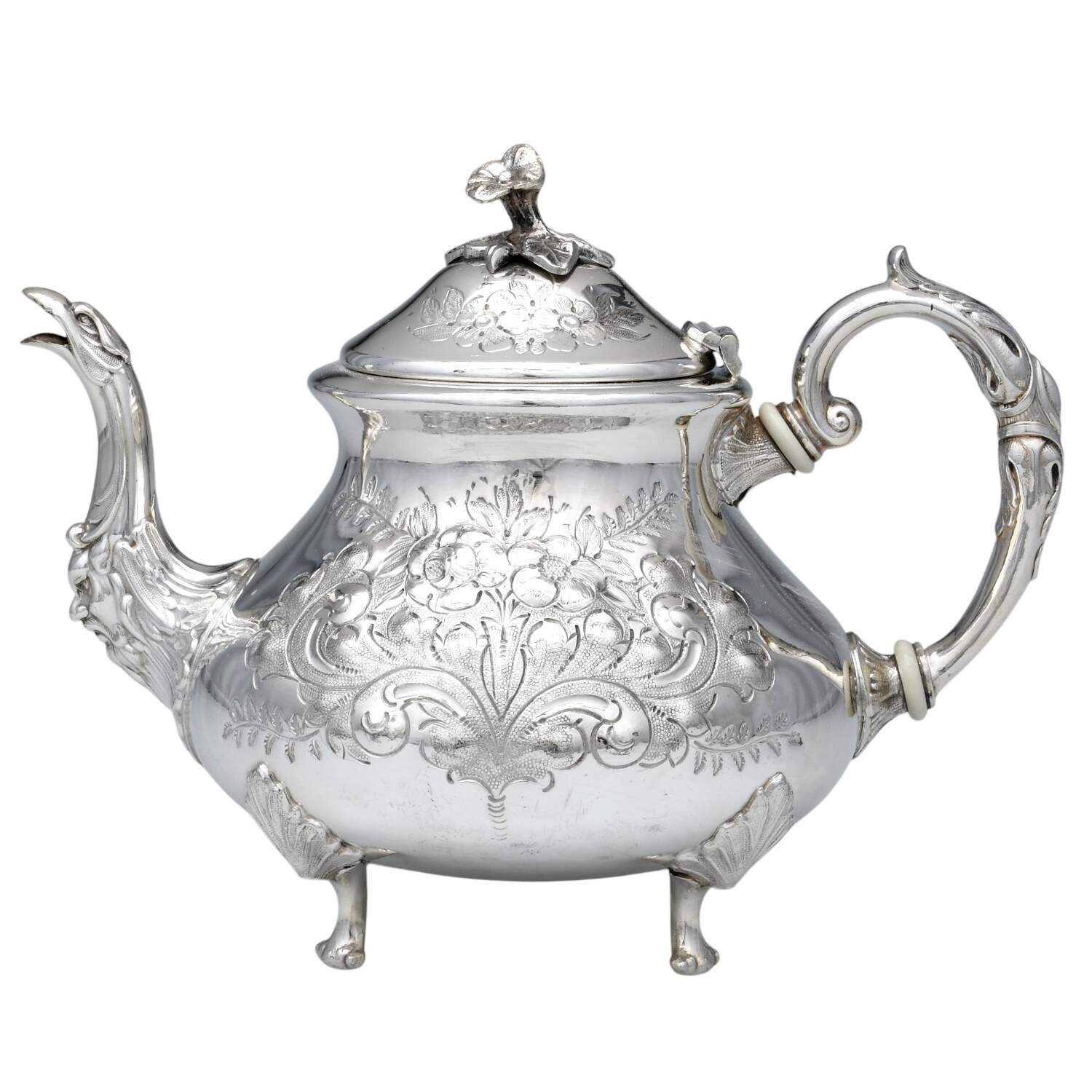 0794 (Silverplate, Hollowware) Teapot by John Turton-1