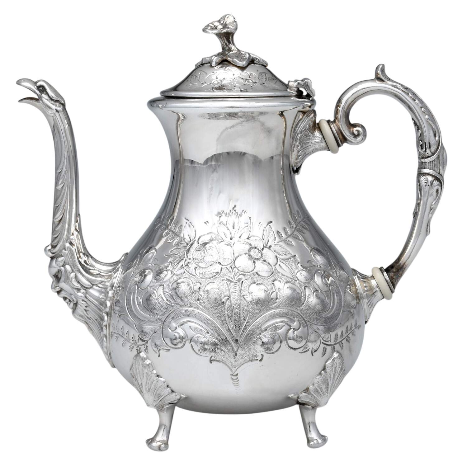 0794 (Silverplate, Hollowware) Silverplate Coffee Pot by John Turton-1