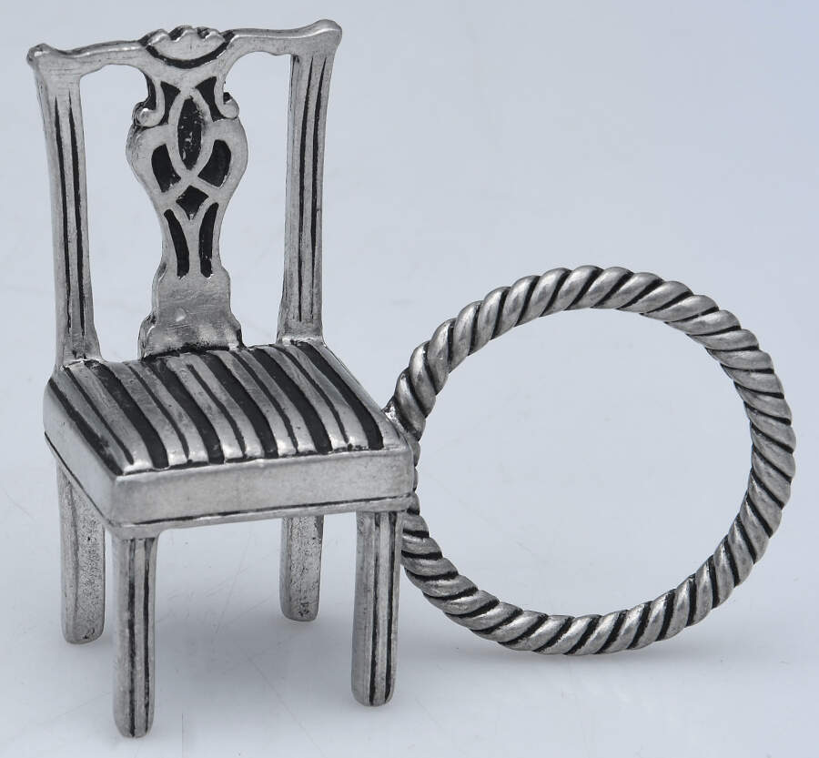 Williamsburg (Pewter, Hollowware) Napkin Ring by Kirk Stieff-1
