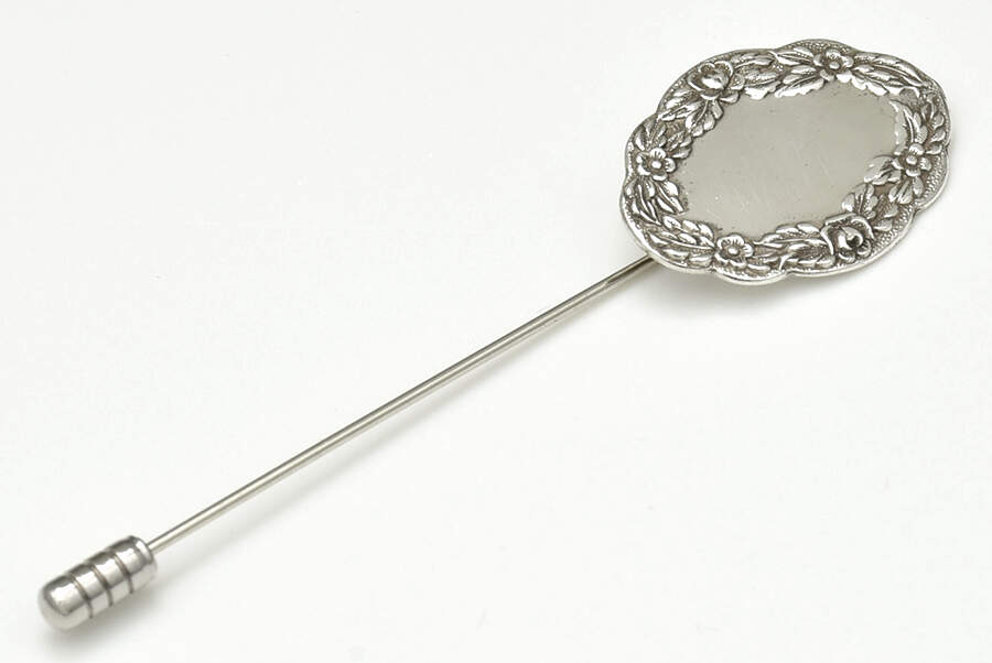 Repousse-Full Chased-Hand Chased Stick Pin by Kirk Stieff-1