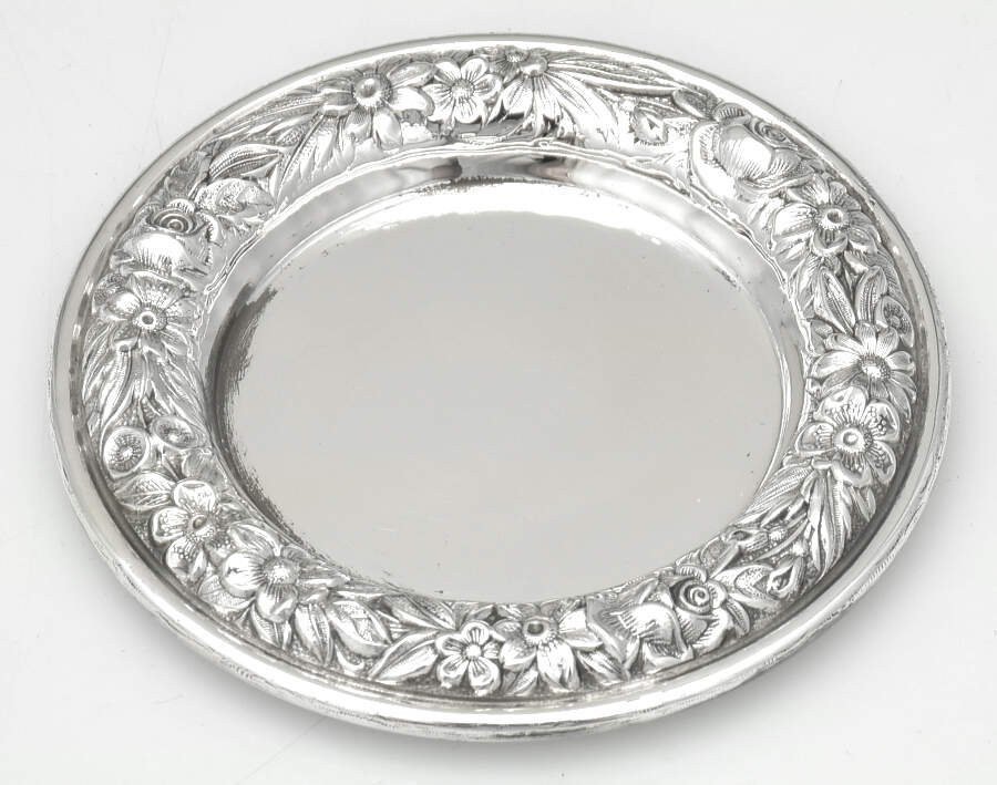 Repousse-Full Chased-Hand Chased Butter Pat by Kirk Stieff-1