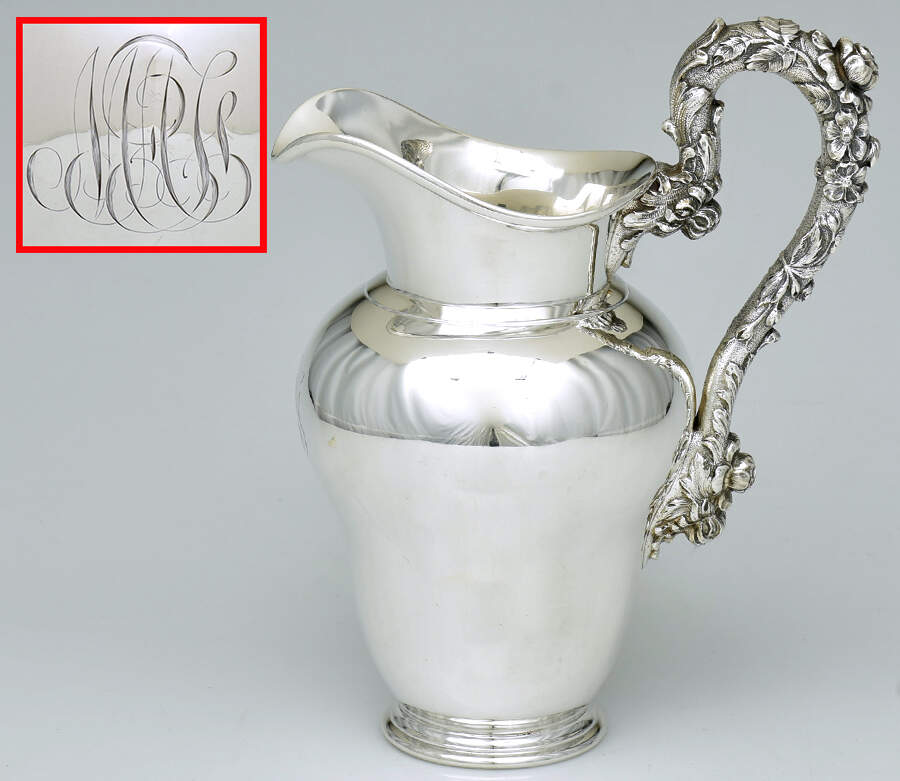Repousse-Full Chased-Hand Chased 48 Oz Pitcher by Kirk Stieff-1