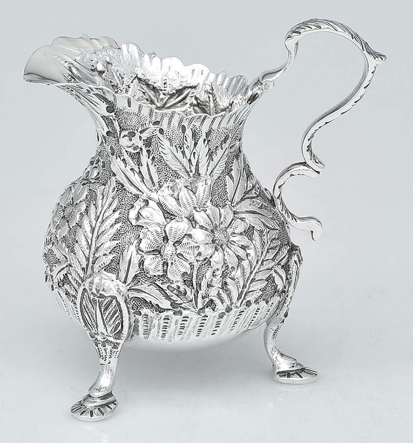 Repousse-Full Chased-Hand Chased Mini Creamer by Kirk Stieff-1