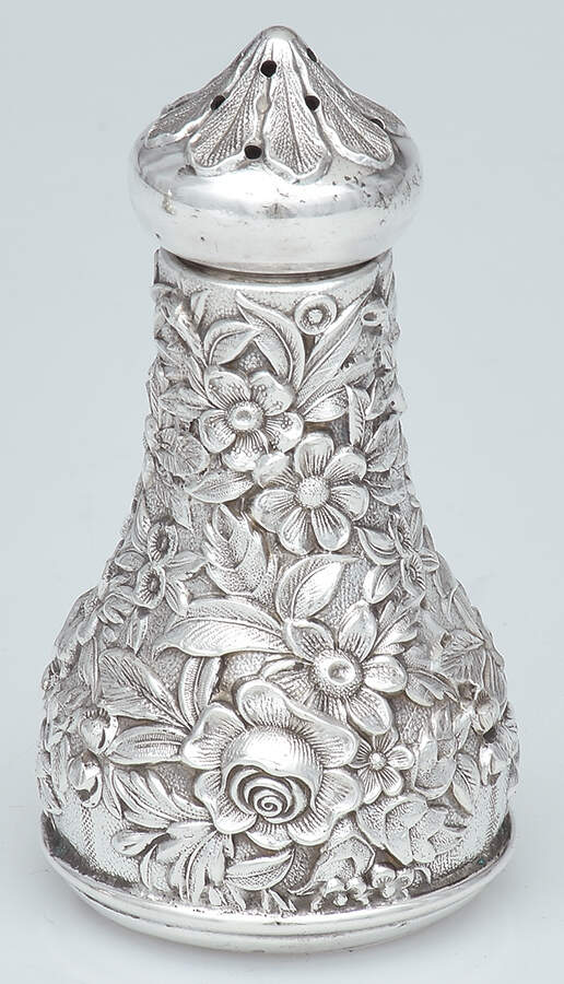 Repousse-Full Chased-Hand Chased Salt Shaker by Kirk Stieff-1