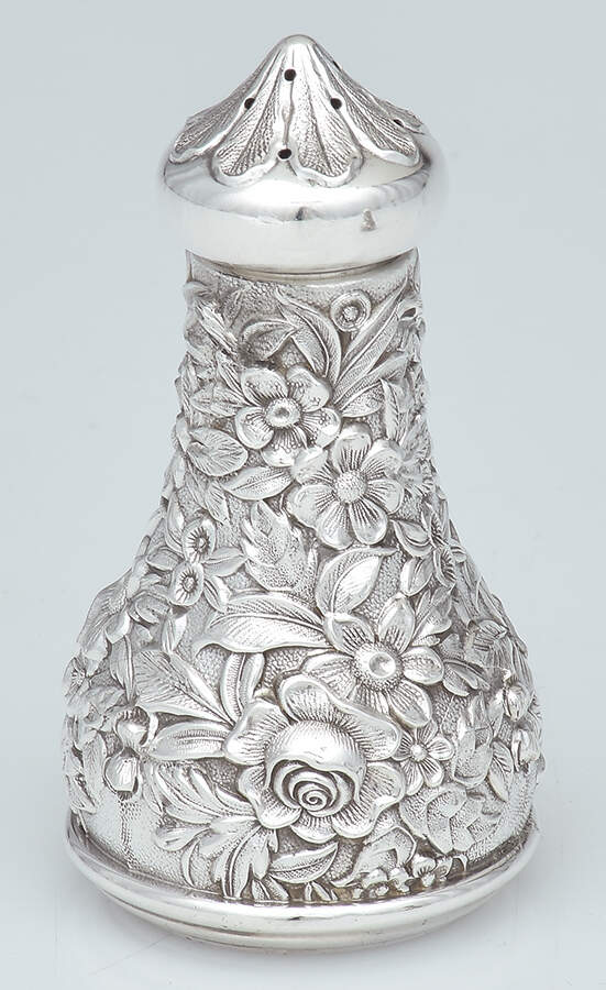 Repousse-Full Chased-Hand Chased Pepper Shaker by Kirk Stieff-1