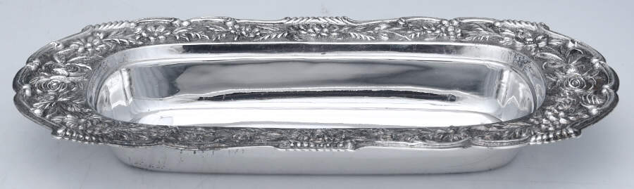 Repousse-Full Chased-Hand Chased 1/4 Lb Butter W/No Lid by Kirk Stieff-1