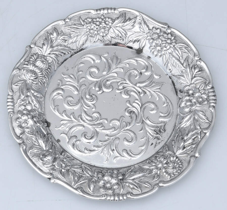 Repousse-Full Chased-Hand Chased Coaster by Kirk Stieff-1