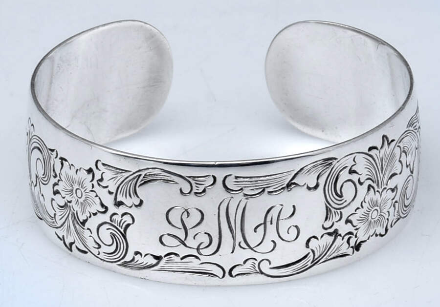 Old Maryland-Engv (Sterling, Hollowware) Cuff Bracelet by Kirk Stieff-1