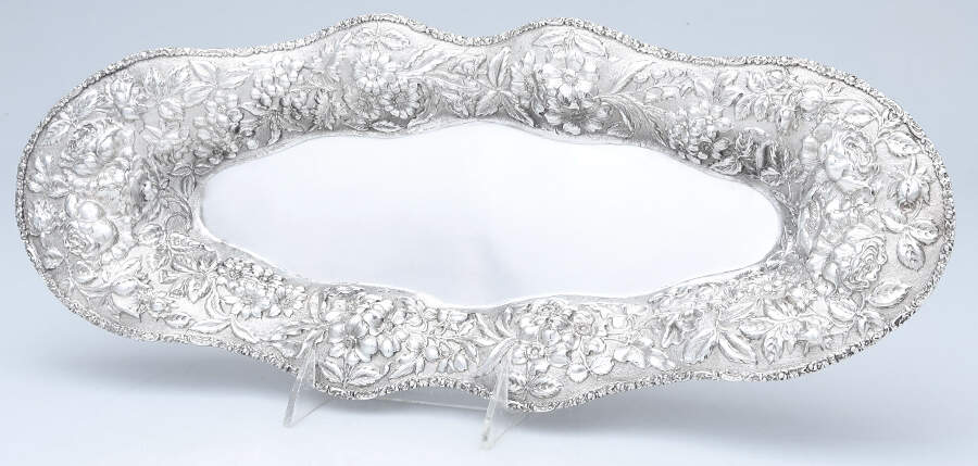 Stieff Rose (Sterling, 1892, Hollowware) 17" Celery Tray by Kirk Stieff-1