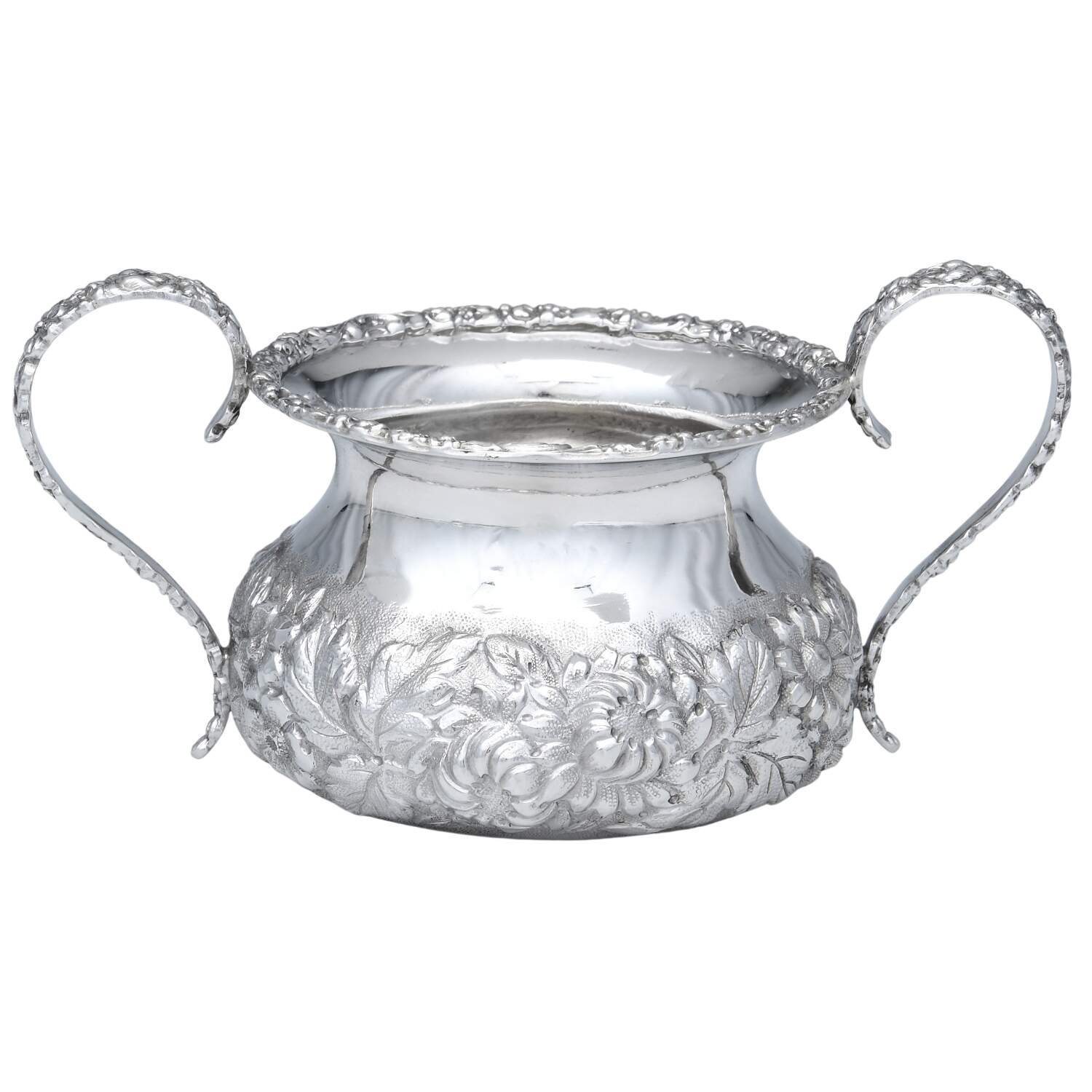 Stieff Rose (Sterling, 1892, Hollowware) Mini Open Sugar by Kirk Stieff-1