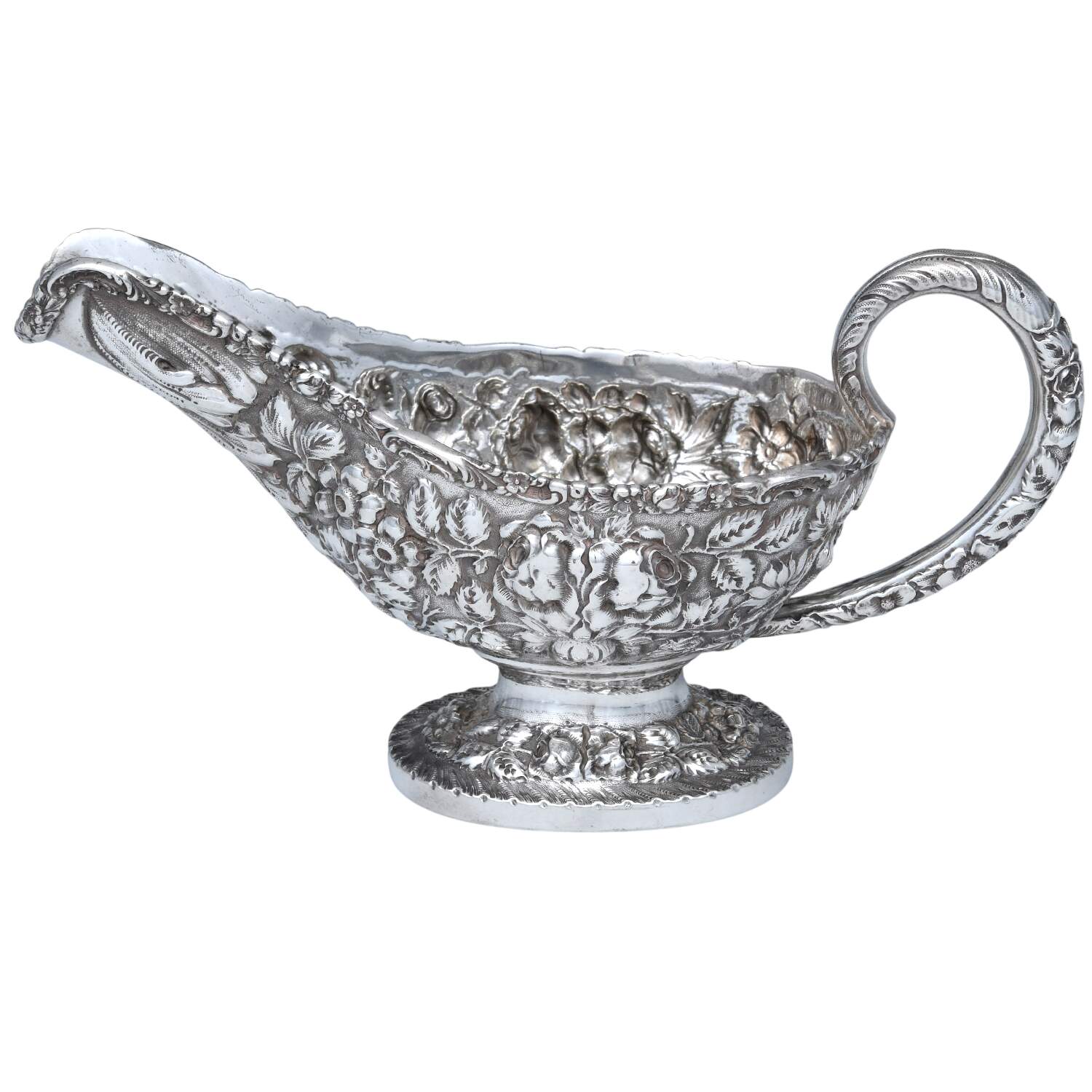 Stieff Rose (Sterling, 1892, Hollowware) Gravy Boat by Kirk Stieff-1