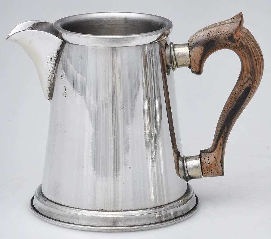 Colonial (Pewter, Hollowware) Creamer with Brown Handle by Kirk Stieff-1
