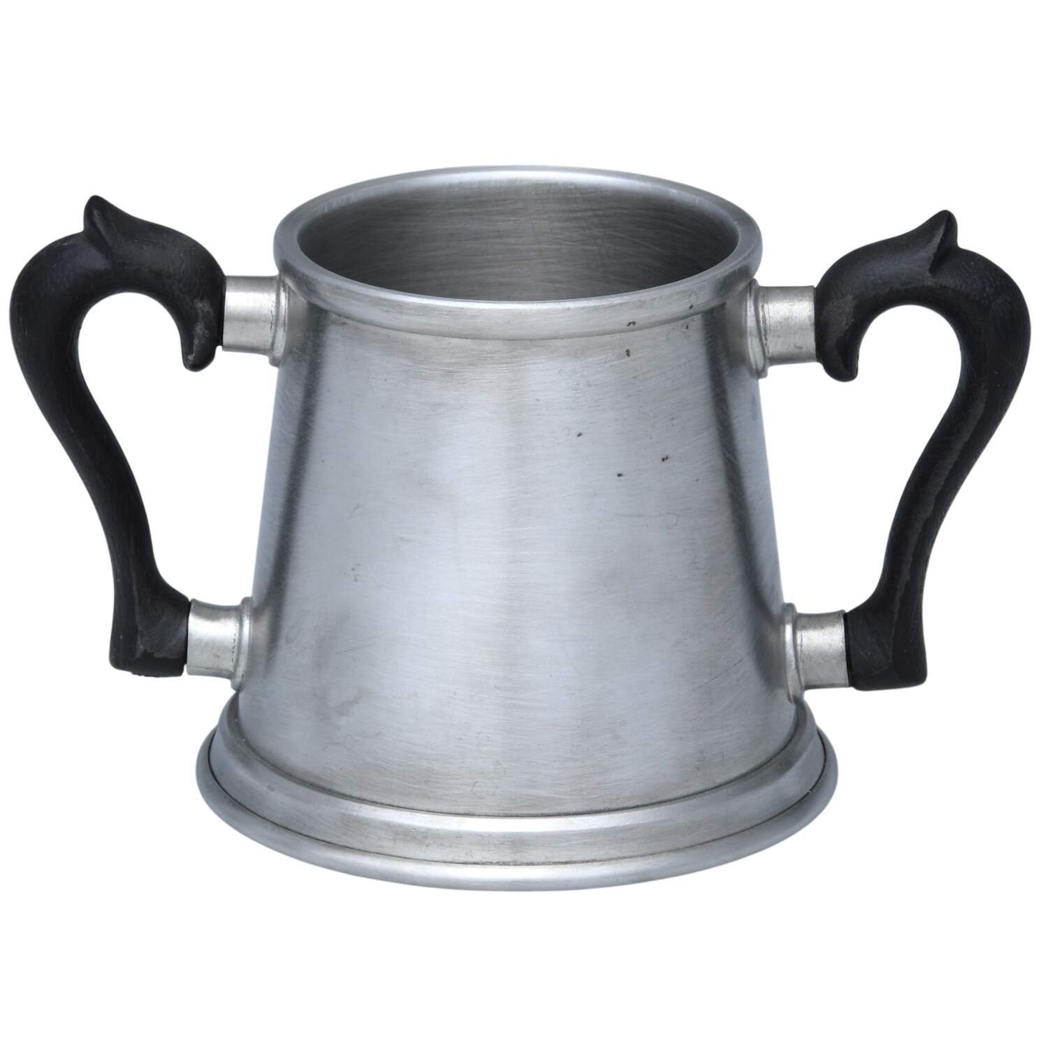 Colonial (Pewter, Hollowware) Sugar Bowl with Black Handles-No Lid by Kirk Stieff-1