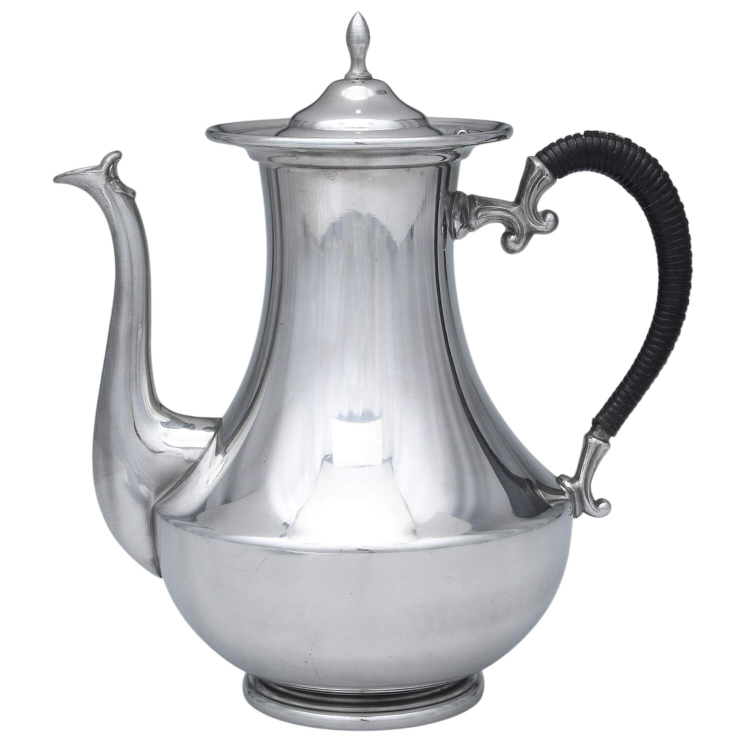 KUZ1 (Pewter, Hollowware) Black Handle Coffee Pot by C Kurz & Co-1