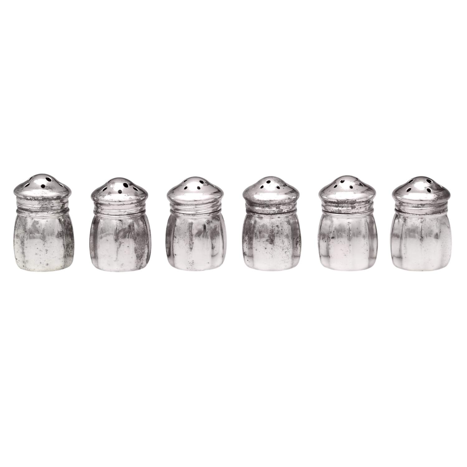 Silverplate Hollowware Individual Salt & Pepper (3 Sets) by Leonard Silver Mfg Co-1