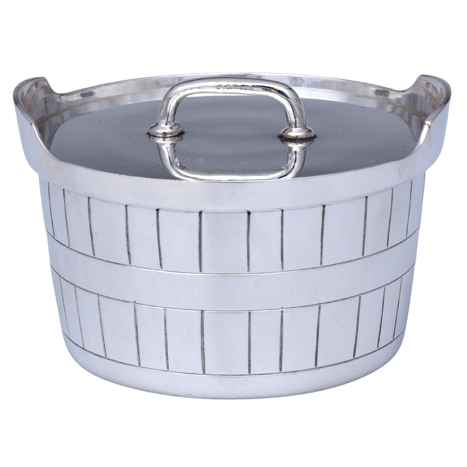 Silverplate Hollowware Round Butter Tub & Lid by Leonard Silver Mfg Co-1