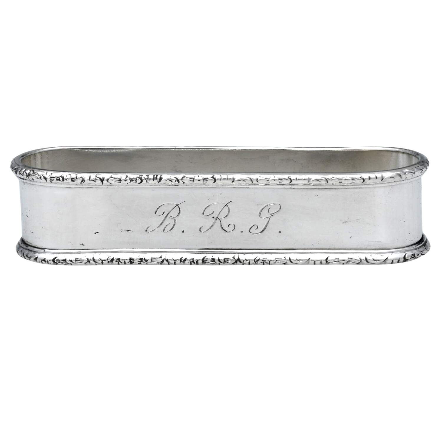 William & Mary (Sterling, Hollowware)  Oblong Napkin Ring by Lunt Silver-1
