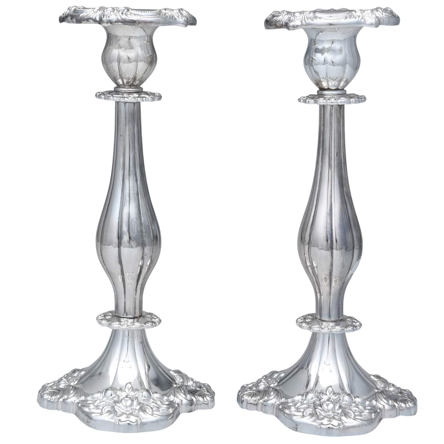 Eloquence (Silverplate, Hollowware) Pair of 10" Candlesticks by Lunt Silver-1