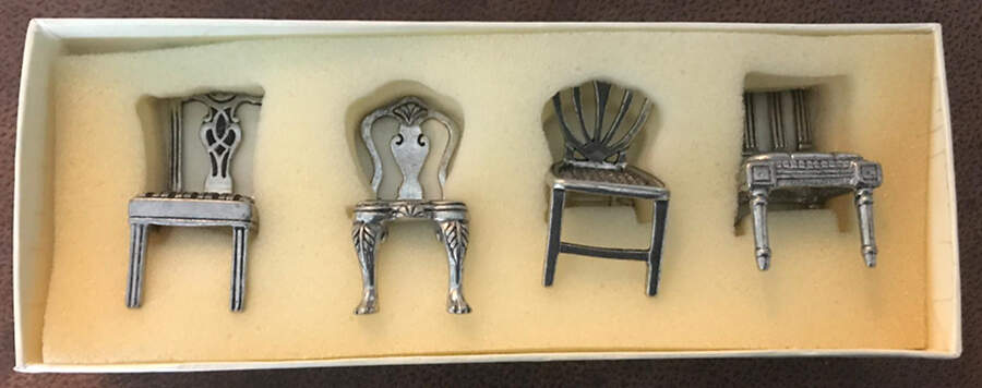 Williamsburg Collection (Pewter, Hollowware) Place Card Holder - Set of 4 Motifs by Lenox-1
