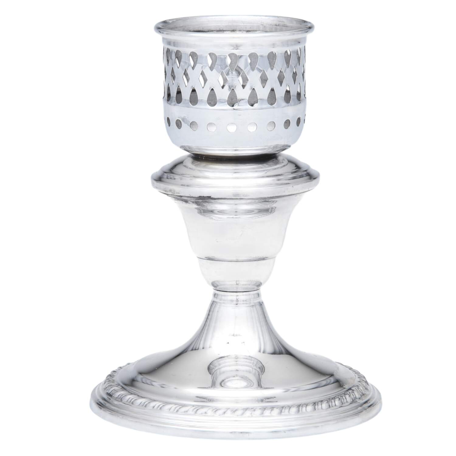 5 (Sterling, Hollowware) Hurricane Lamp Base by La Pierre Silver-1