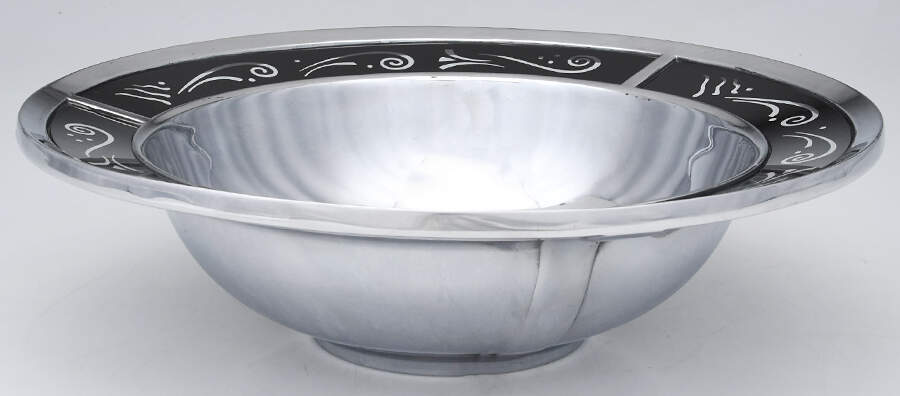 Spyro Black (Hollowware, Metalware) 13" Salad Serving Bowl by Lenox-1