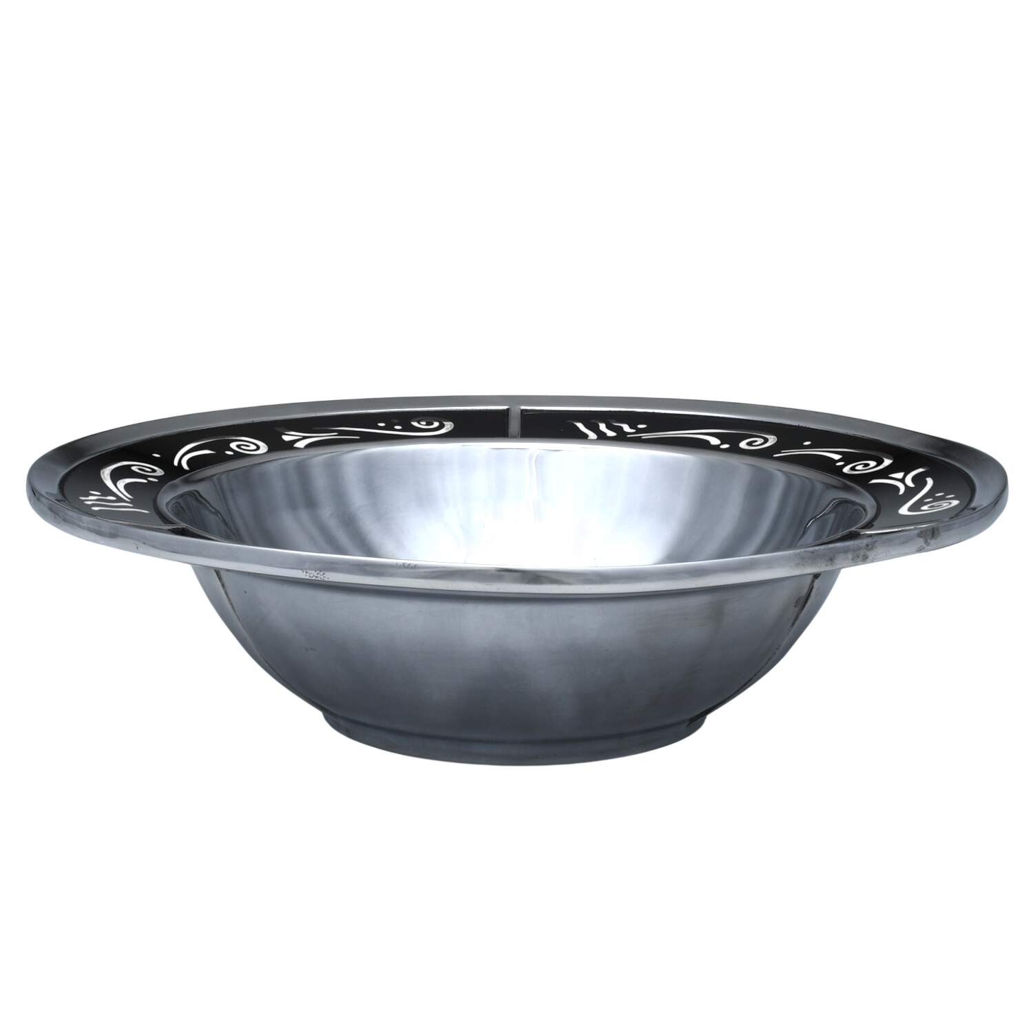 Spyro Black (Hollowware, Metalware) 14" Salad Serving Bowl by Lenox-1