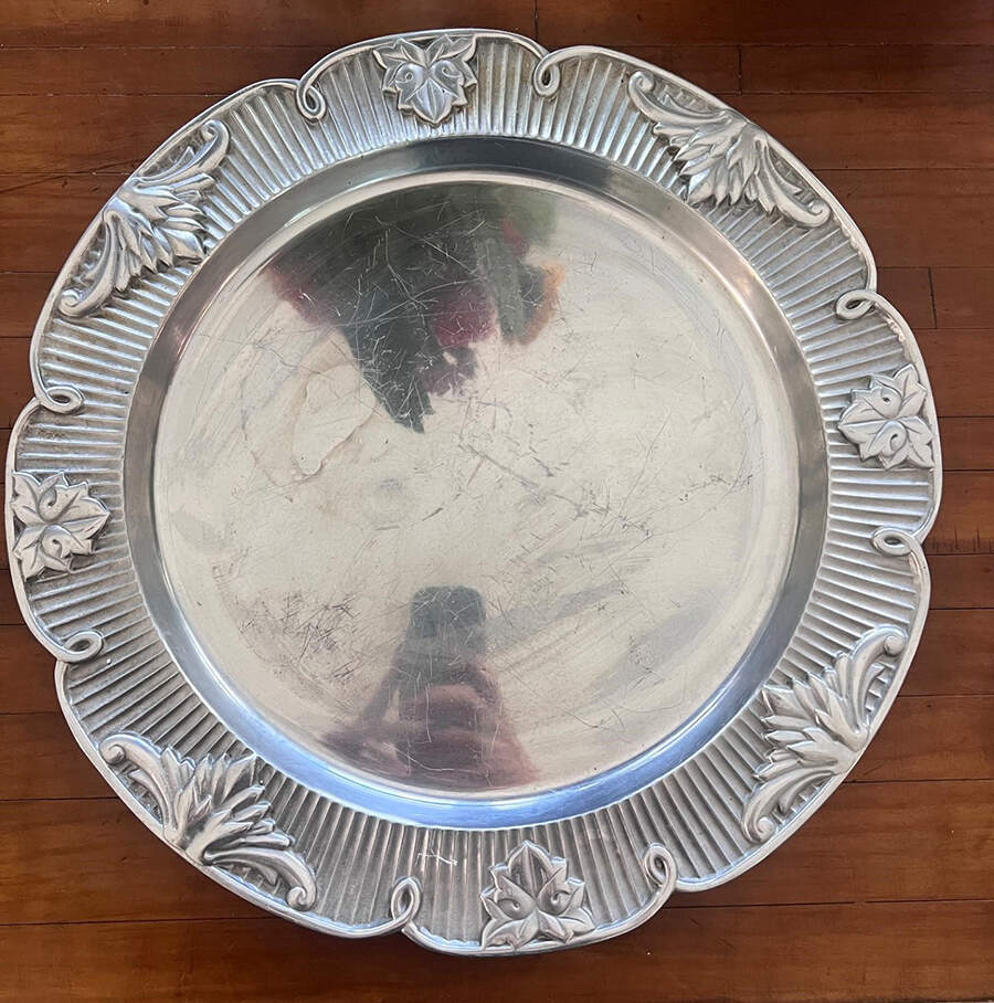 Matelasse (Aluminum, Hollowware) 16" Round Tray by Lenox-1