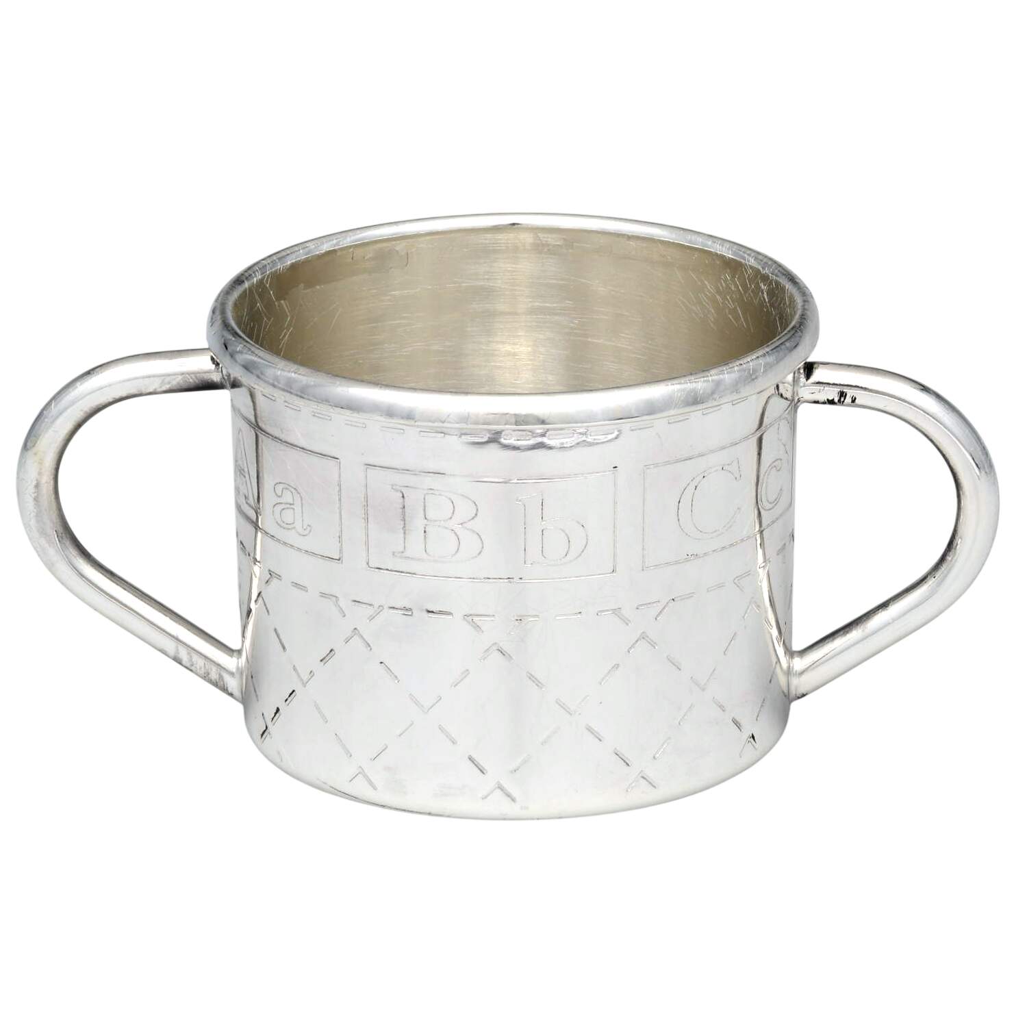 Mackenzie Quilt (Silverplate, Hollowware) 2 Handle Baby Cup by Ralph Lauren Flatware-1