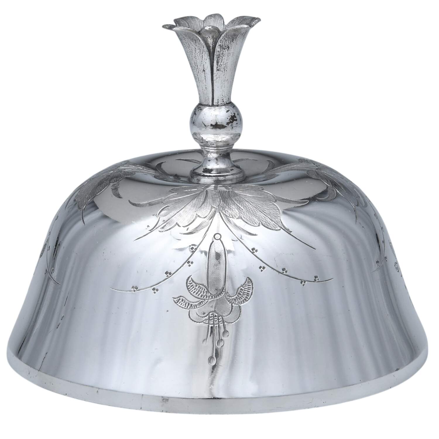 1884 (Silverplate, Hollowware) Lid for Round Butter Dish with Knife Holder and Ceramic Strainer by Meriden Britannia -1