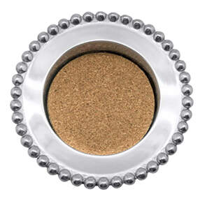 String of Pearls (Aluminum, Hollowware) Coaster Holder by Mariposa-1