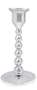 String of Pearls (Aluminum, Hollowware) 6" Candlestick by Mariposa-1