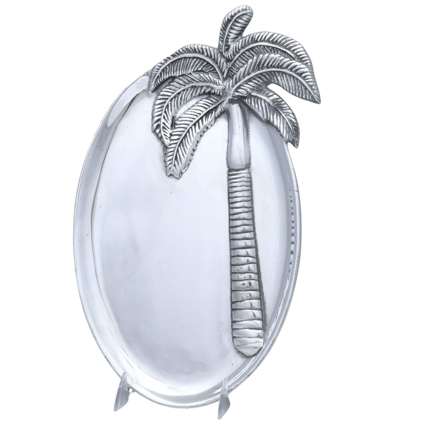 Palmy Nights (Aluminum, Hollowware) 14" Oval Serving Platter by Mariposa-1
