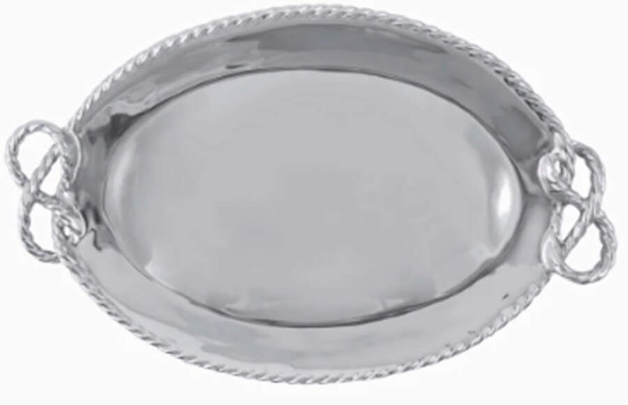 Seaside (Aluminum, Hollowware) 17" Oval Tray by Mariposa-1