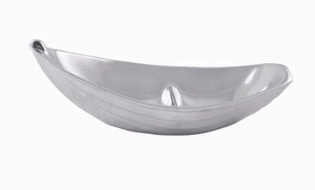Seaside (Aluminum, Hollowware) Divided Serving Bowl by Mariposa-1