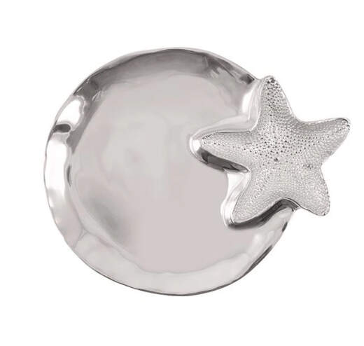 Seaside (Aluminum, Hollowware) Figural 2 Section Server by Mariposa-1