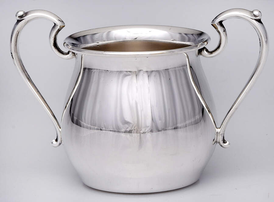 477 (Sterling, Hollowware) Mini Open Sugar Bowl by M Fred Hirsch-1