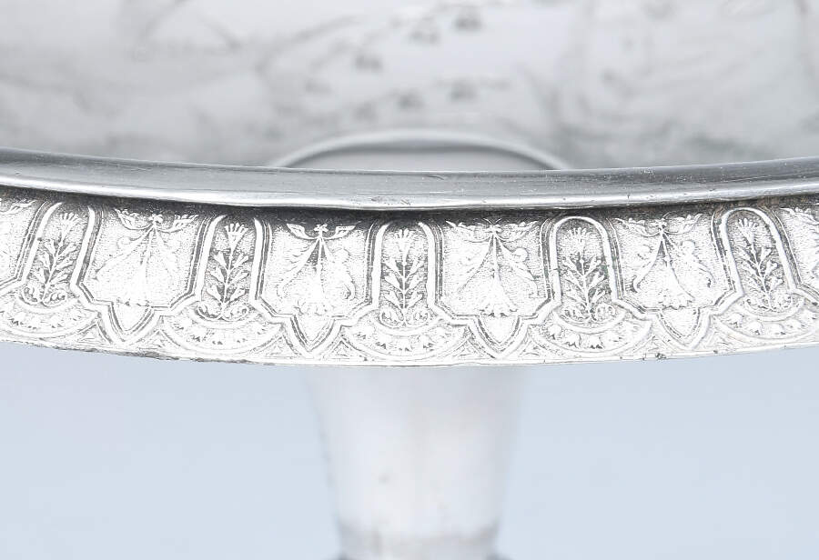1633 (Silverplate, Hollowware) Footed Handled Cake Basket by Meriden Silver Plate-3
