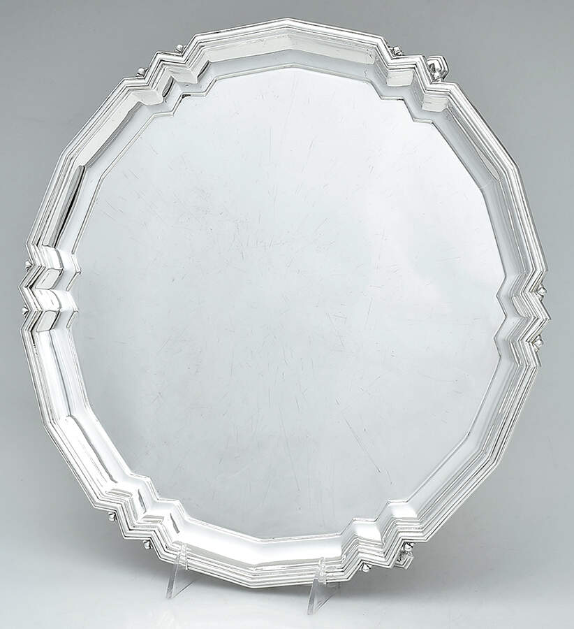 W22782 (Silverplate, Hollowware) 14" Round Footed Tray by Mappin & Webb-1