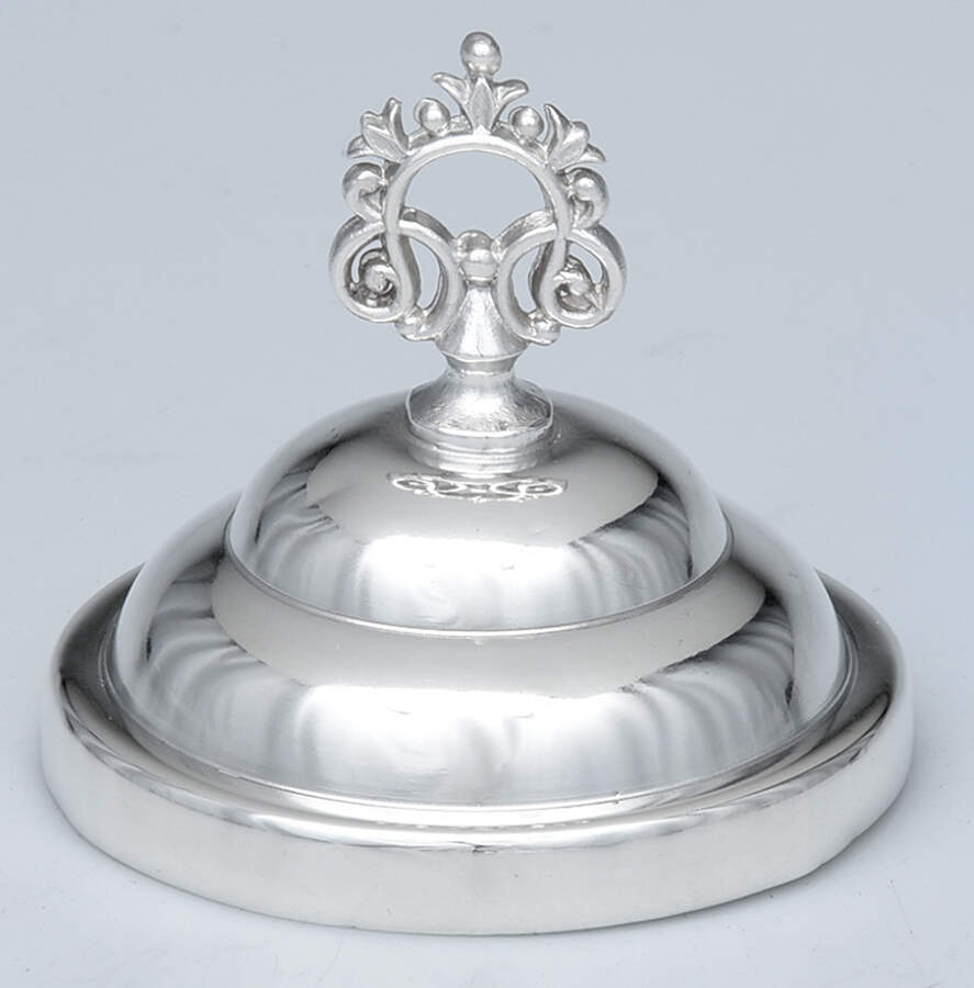 Silverplate Hollowware (3 Pc) Pickle Castor(Stand, Lid & Glass Liner) by Monarch Silver-3