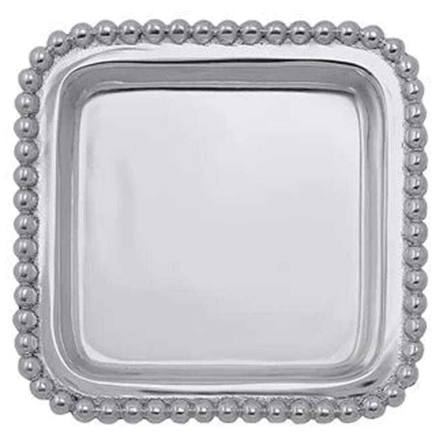 Beaded 4" Square Tray by Mariposa-1