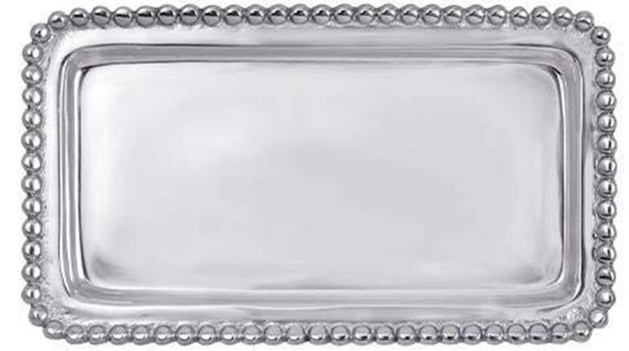 Beaded 6" Rectangular Tray by Mariposa-1
